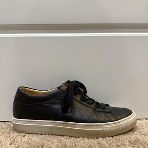 Koio Shoes Womens Size 6 Black Leather Low Top Made In Italy Sneakers Casual